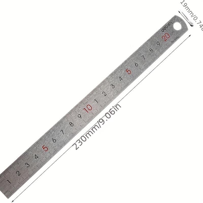 Housoutil 4 Pcs Graduated Steel Ruler Office Ruler Measuring Ruler Double  Scale Ruler Sewing Ruler Double Sided Ruler Mm Ruler Machinist Tools Iron  Rulers Stainless Steel Student Metal 
