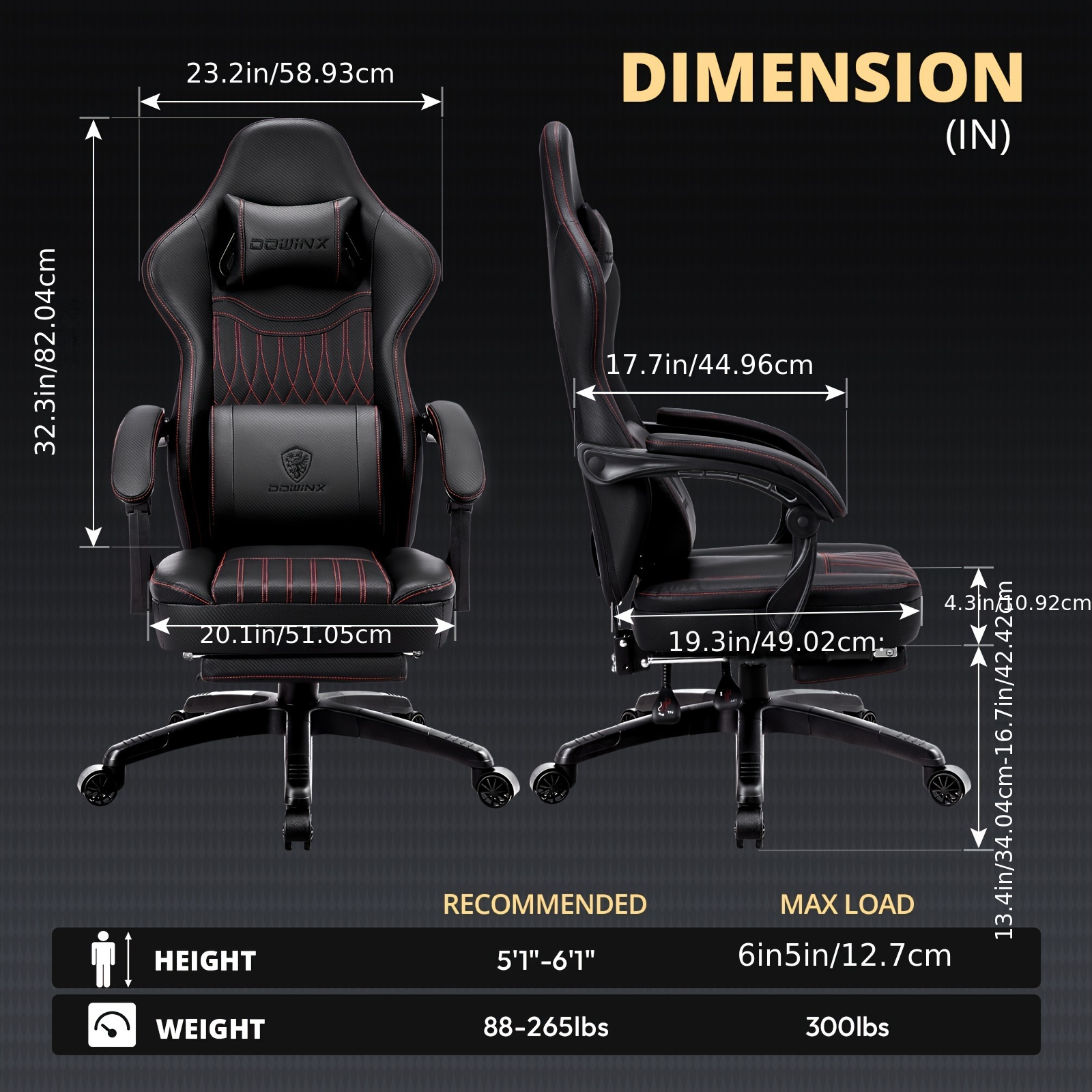 ergonomic racing gaming chair massage lumbar support Temu
