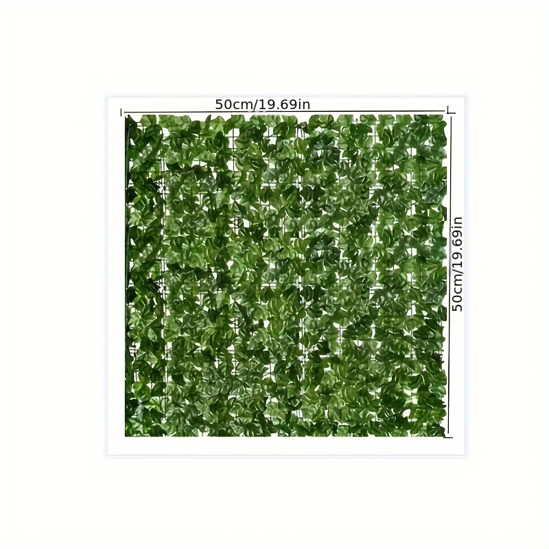 TEMU 1pc, Artificial Ivy Plant Fence Decoration, Plastic Greenery Garden Fence, Interlocking Plant Wall, For Home Outdoor Barrier Decoration