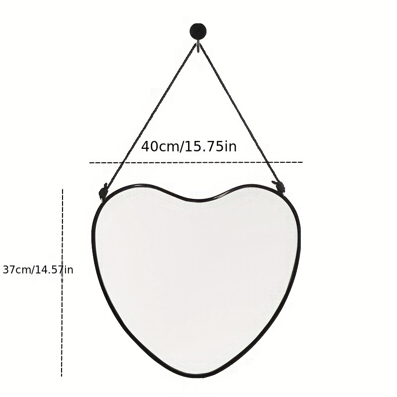 Specchio Parete Estetico A Forma Cornice Nera Corda Appesa - Temu Italy