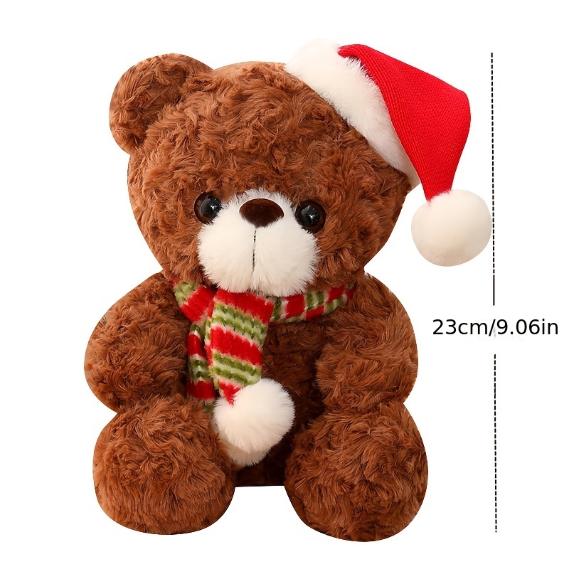 teddy bear with christmas hat