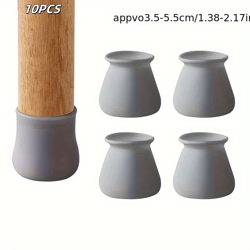 Image of 10pcs Universal Chair Foot Cushion Protector Cover Stool Wear-resistant Thickened Pad Table And Chair Foot Pad Anti-slip Silent Cover