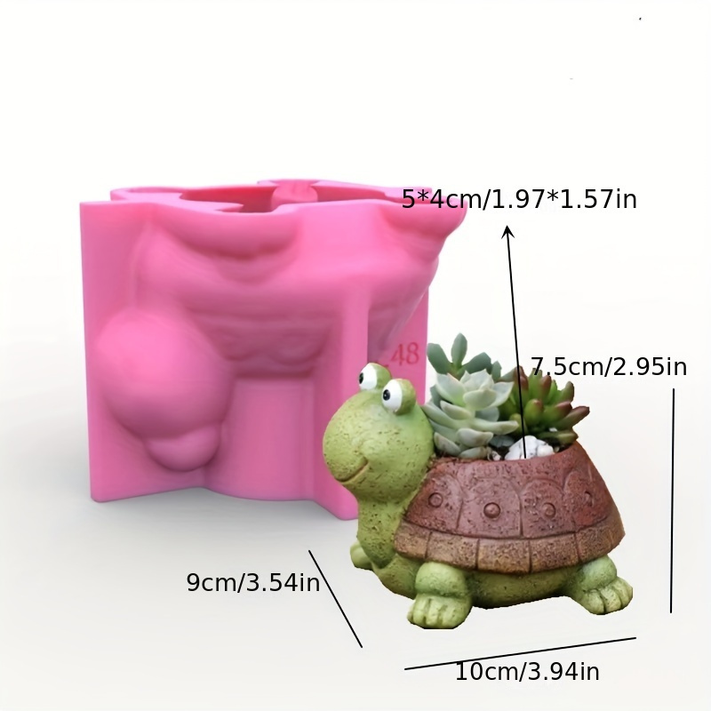 Tortoise Flowerpot Silicone Mold Plant Flowerpot Gypsum Mold Plant Flower Pot Resin Mold Decor Succulent Plant Pot Mould