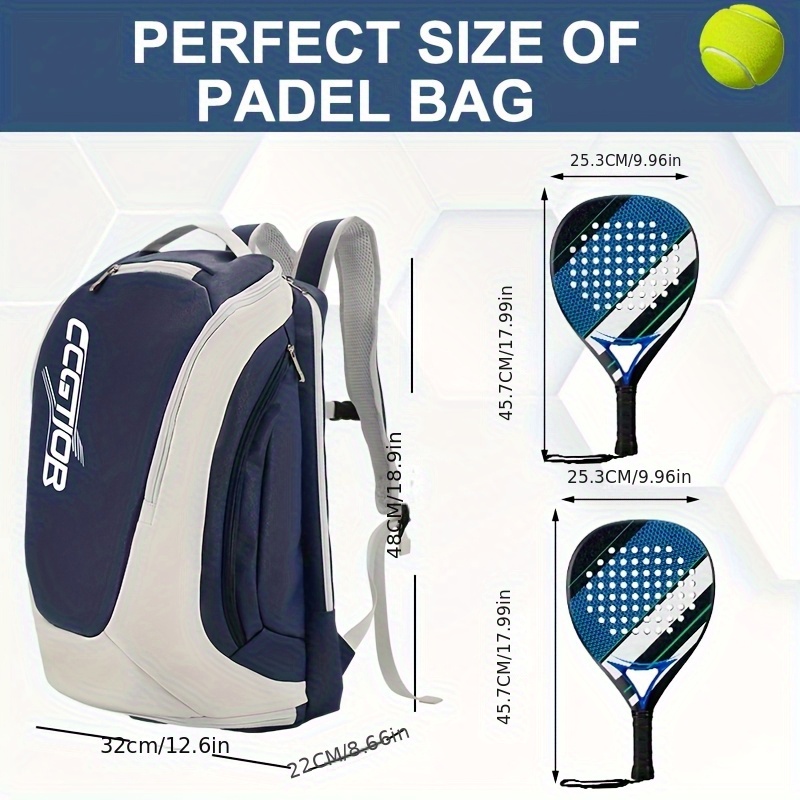 Sport Backpack racket paddle Padel Racket Bag – Pickleball Paddle Sling Backpack w/ Mesh  main image 4