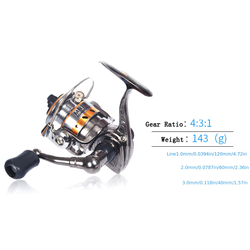 Mini Compact Metal Spinning Wheel, Small Pocket Blue Fishing Reel for  Freshwater Raft and Ice Fishing : Sports & Outdoors 