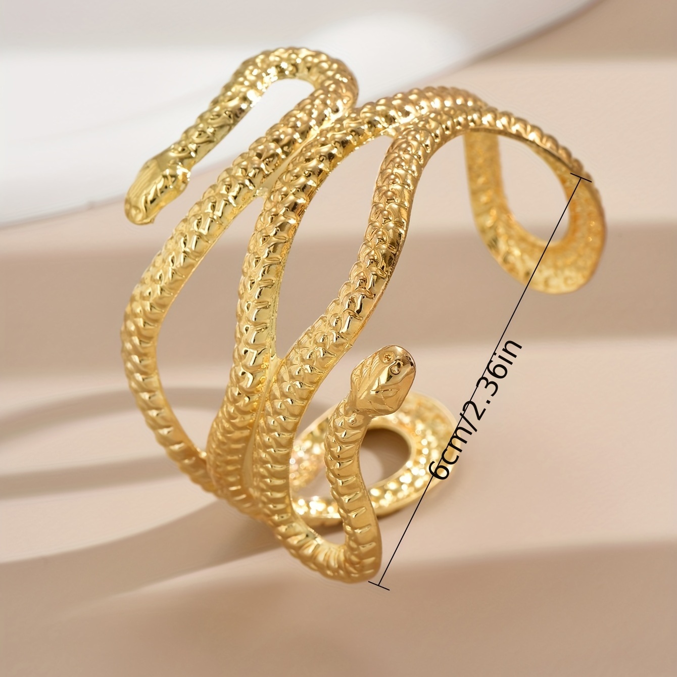 Personality Punk Exaggerated Snake Design Arm Ring Bracelet - Temu