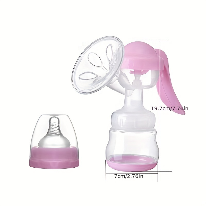 Manual Breast Pump for Comfortable Milk Expression, Silicone