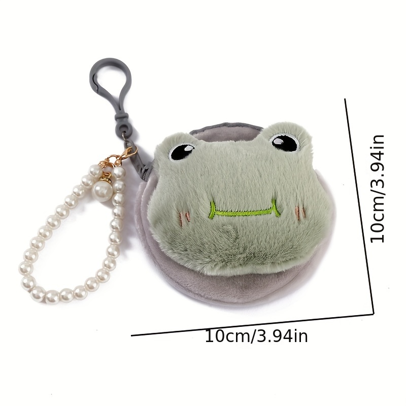 Kawaii Korea Beaver Animal Key Chain With Pearl Coin Purse 