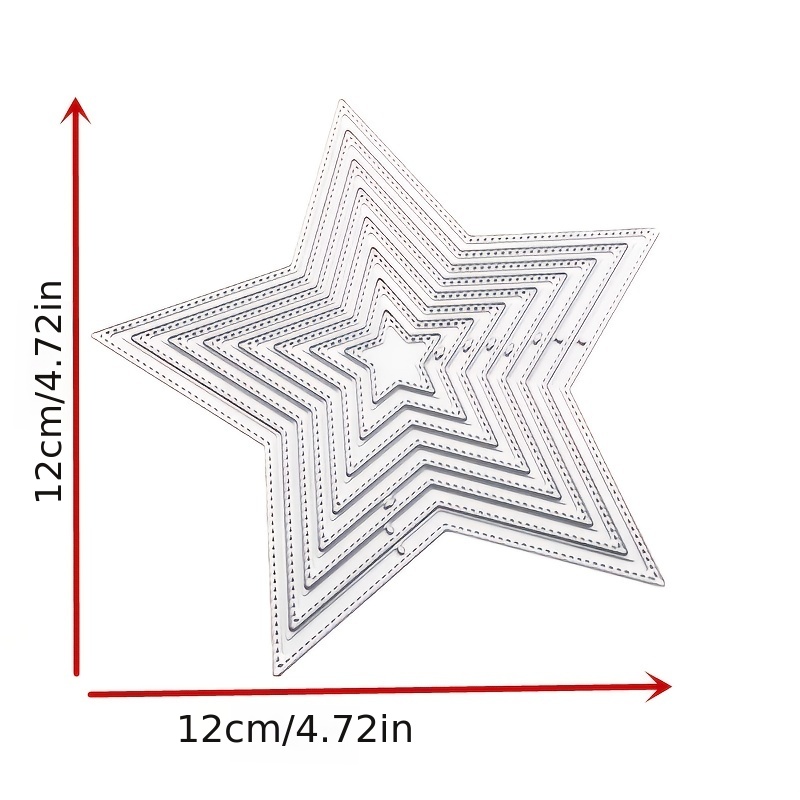 Dies For Card Making, Metal Cutting Die Die Cuts For Card Making Emboss  Stencil Album Decorative Star Shape Five-pointed For Paper Cards For  Embossing 
