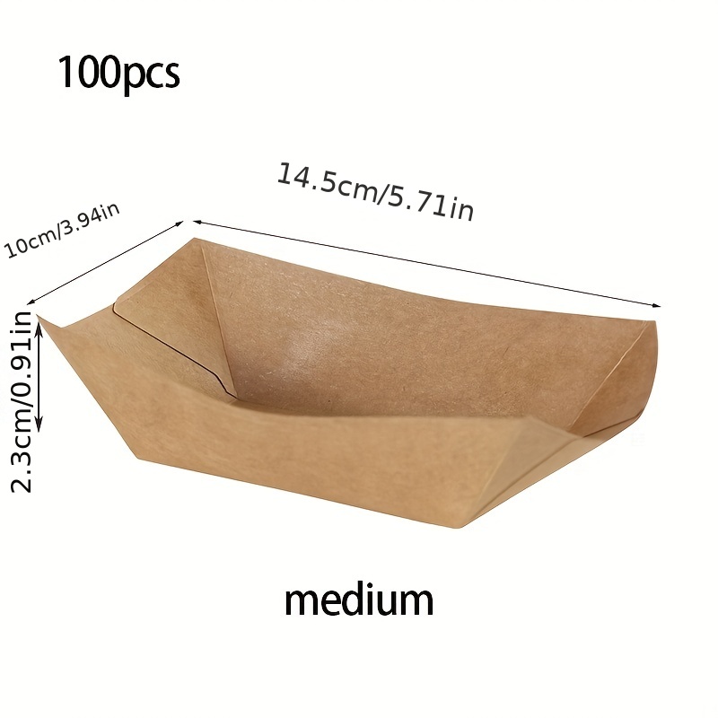 Disposable Paper Food Boats Coated Boat Box Fried - Temu Canada