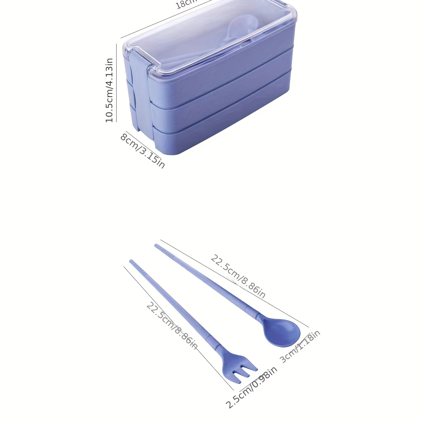 1pc Thickened Plastic Material Divided Double Layer Lunch Box For Students  And Office People, Microwave Safe