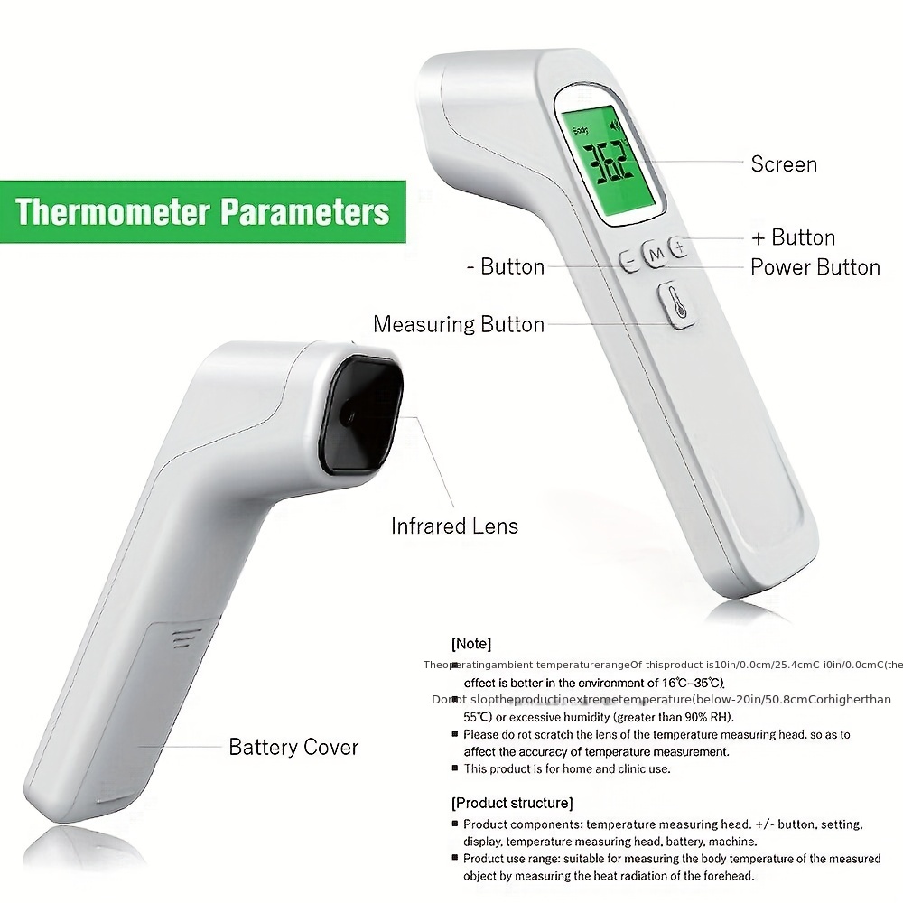Termómetro Digital, Termómetro Frente Sin Contacto Adultos, Termómetro  Corporal, Dígitos Led Grandes (batería No Incluida) - Bebé Maternidad - Temu