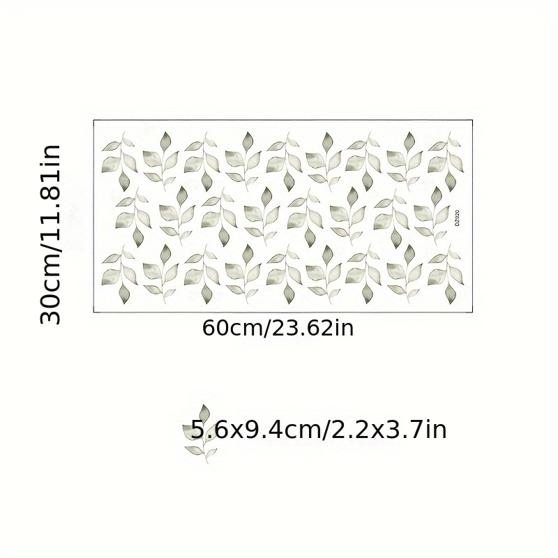 Image of Leaf Vinyl Wall Decal - Self-adhesive, Contemporary Style For Bedroom & Living Room Decor, 23.62in X 11.81in - Ideal For Plastic Surfaces, Bedroom Decor
