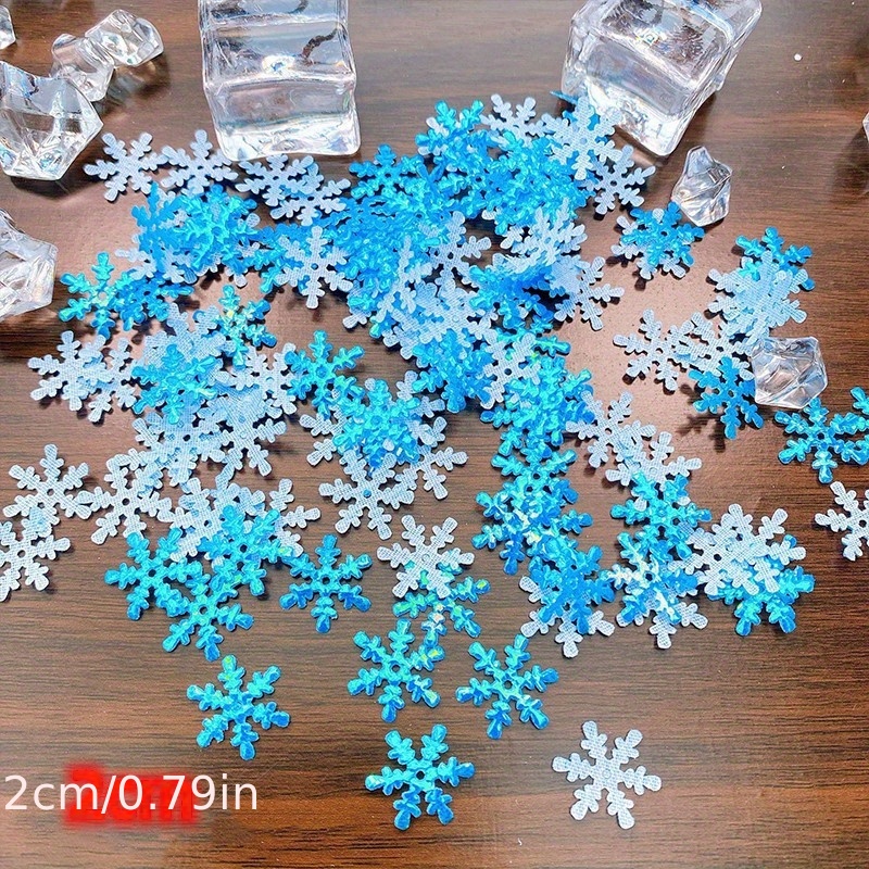 8 Packs 2CM Snowflake Confetti Bright Table Confetti Plastic