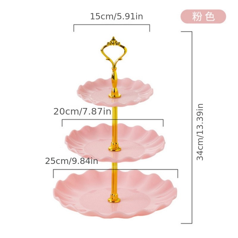 3 Tier Cupcake Stand Plastic Cookie Dessert Tower - Wedding Baby Shower Birthday