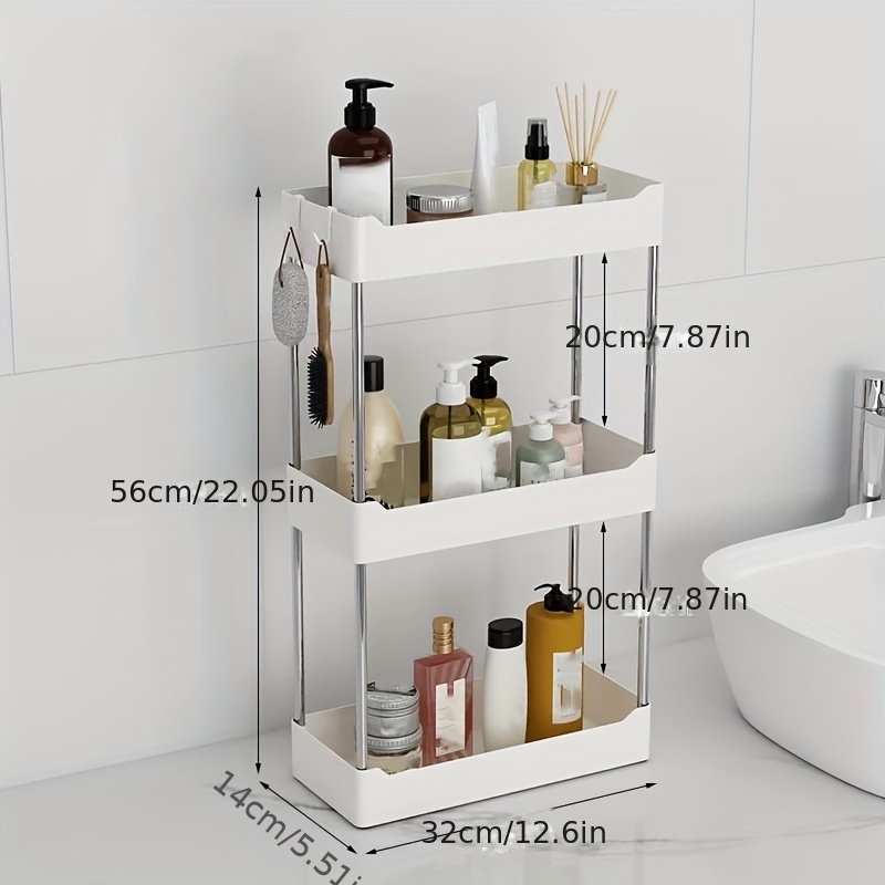 2 3 Layers Cosmetics Shelf Bathroom Transparent Storage Rack - Temu