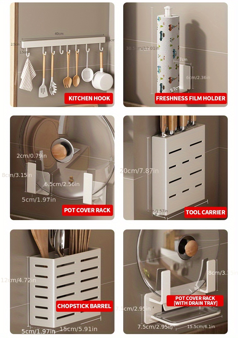 Scaffale Da Cucina Da 1 Pezzo, Scaffale Da Cucina Per Condimento, Pepe,  Spezie, Montaggio A Parete, Senza Perforazione, Forniture Da Cucina, Acquista Le Ultime Tendenze