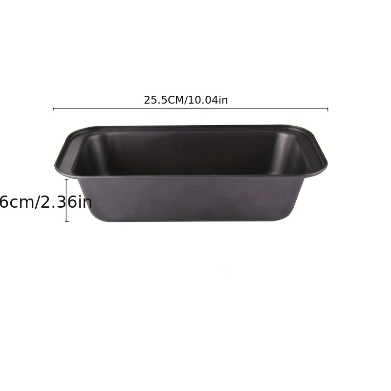 1pc Non-Stick Carbon Steel Loaf Pan With Cover, Minimalist Black Cake Pan  For Kitchen
