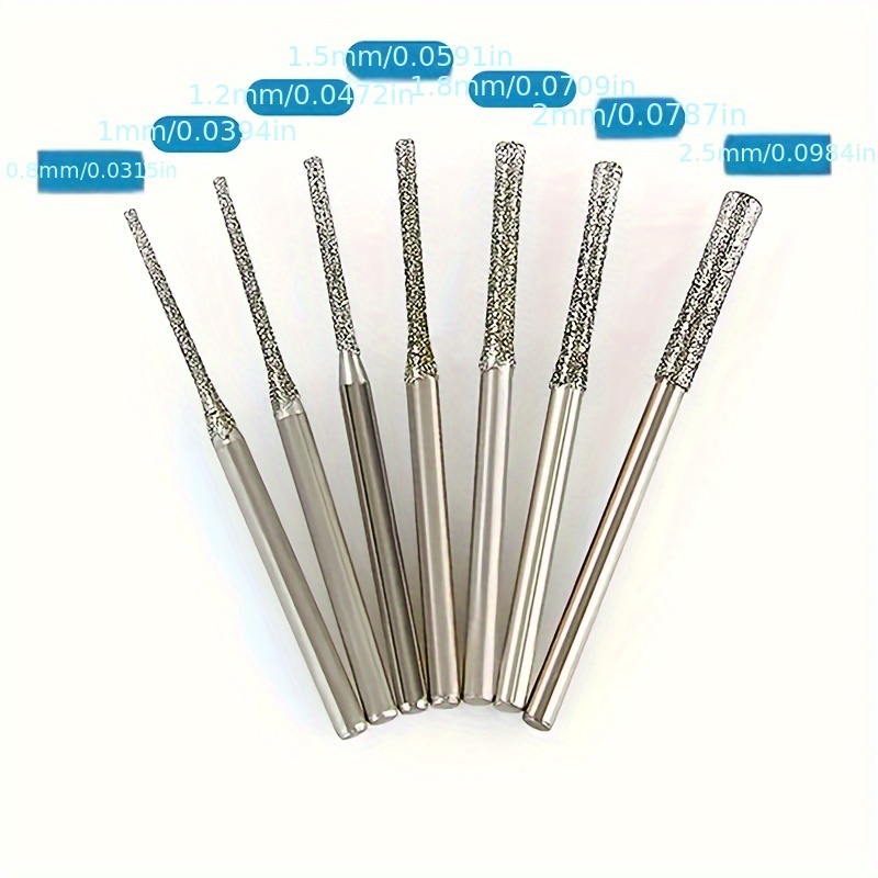 

Set Of 7 And Carving , In Sizes Ranging From 0.8 To 2.5 Millimeters, With A 2.35 Millimeter Shaft. Suitable For Home Diy Projects Involving Stone, , And Plastic. Manual , Not Electric.