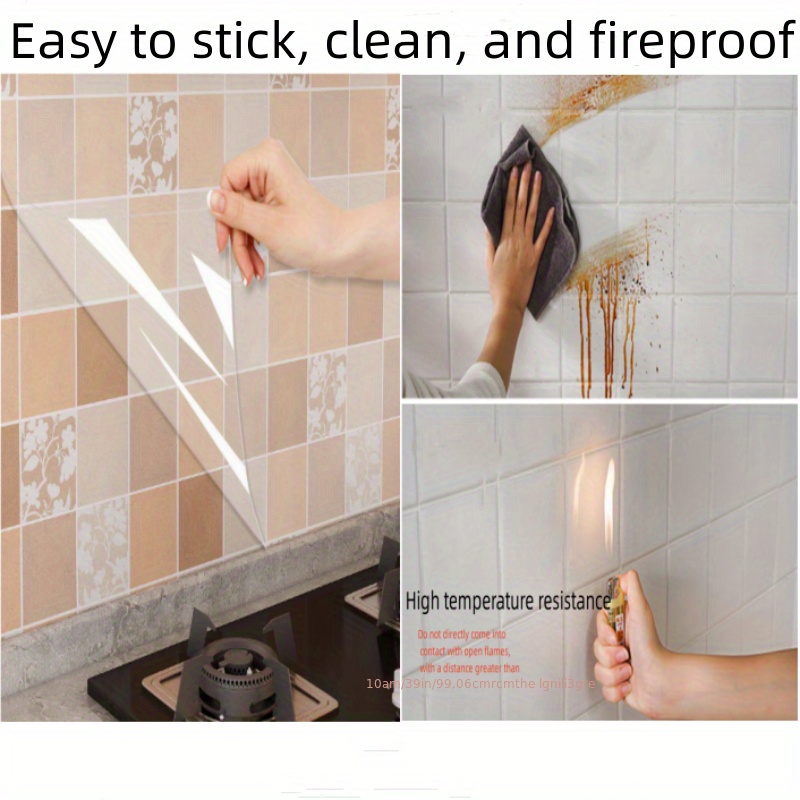 Kitchen Oil-proof Sticker, Kitchen Backsplash Wall Protector, Self