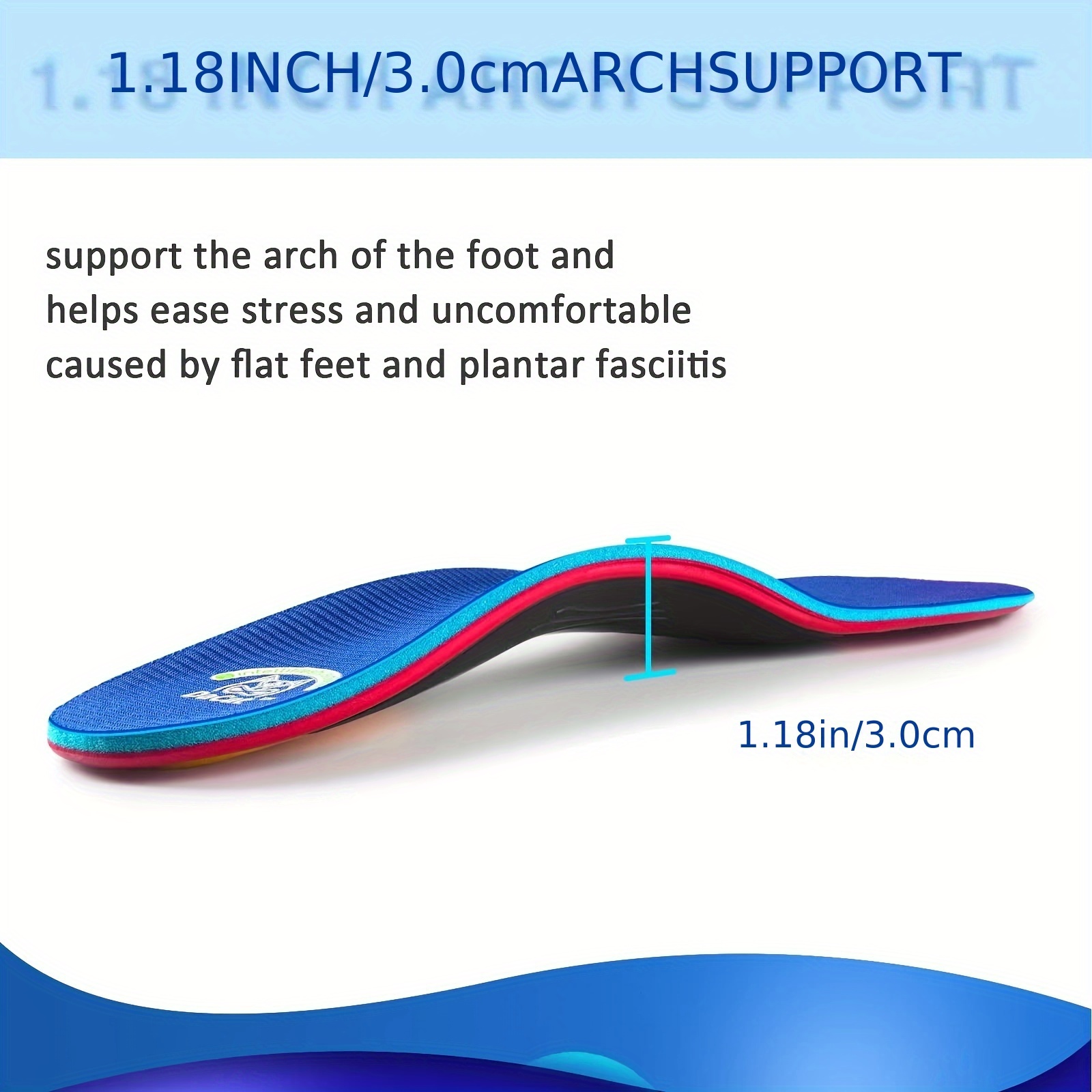 Dacat Orthopedic Flat Foot Arch Support Insoles Metatarsal - Temu