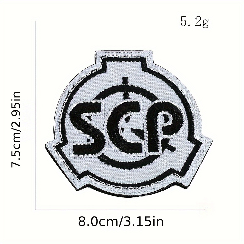 Embroidered Applique Scp Foundation Letter Fastener Hook - Temu