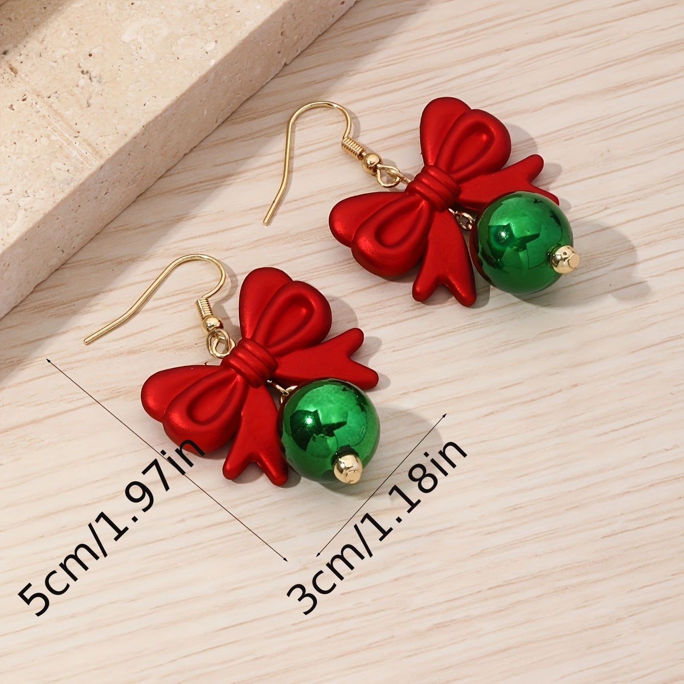 Christmas Red Flocking Bow Faux Pearl Decor Dangle Earrings Retro Elegant Style Zinc Alloy Jewelry, Jewels Delicate Christmas Ear Ornaments, Free