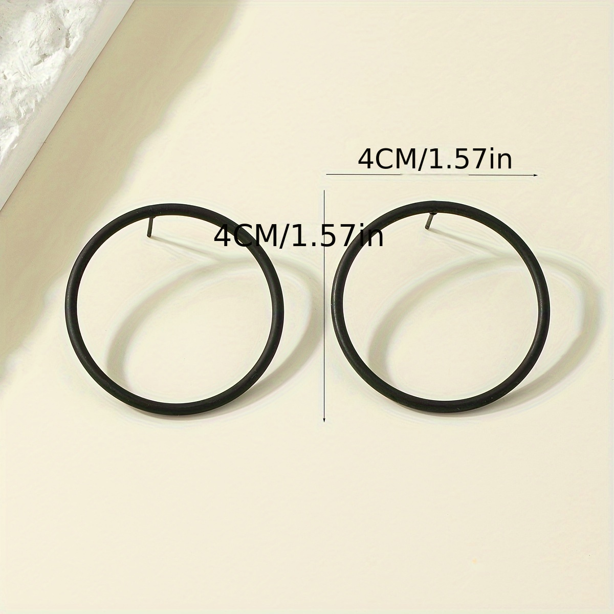 Stylish Simple Geometric Metal Stud Earrings, A Pair of, and Versatile