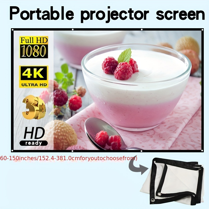 

Portable Folding Projector , 4k Hd, 3d Ready, , Uncharged, For , , And Projection - Multiple