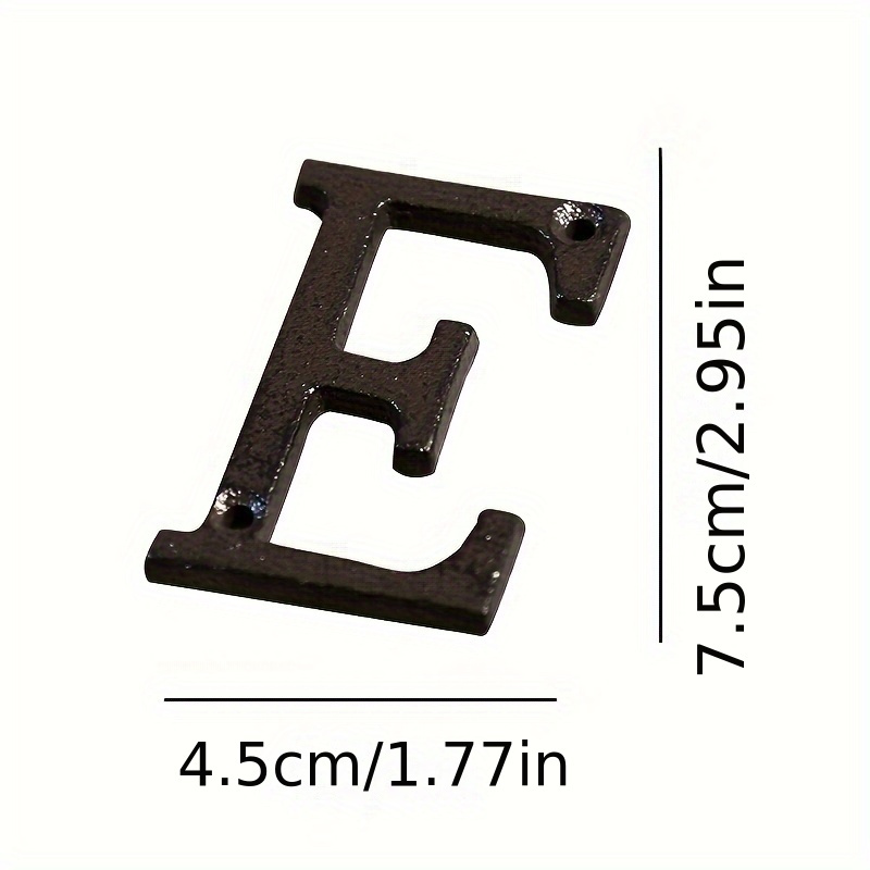 3-Inch Cast Iron Letters for Wall and Mailbox - Letter E - Industrial  Design Mailbox Letters for Address Sign and House Decor - Black Brown