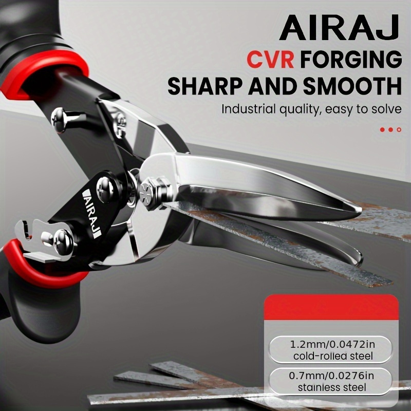 

Airaj 10 Inch Heavy-duty Aviation Scissors - Industrial Grade, Red, Anti-rust, No Assembly Required