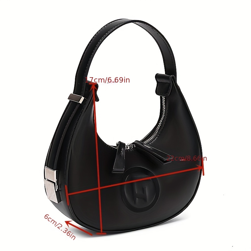 Women's Geometric Pattern Single Shoulder Crescent Bag