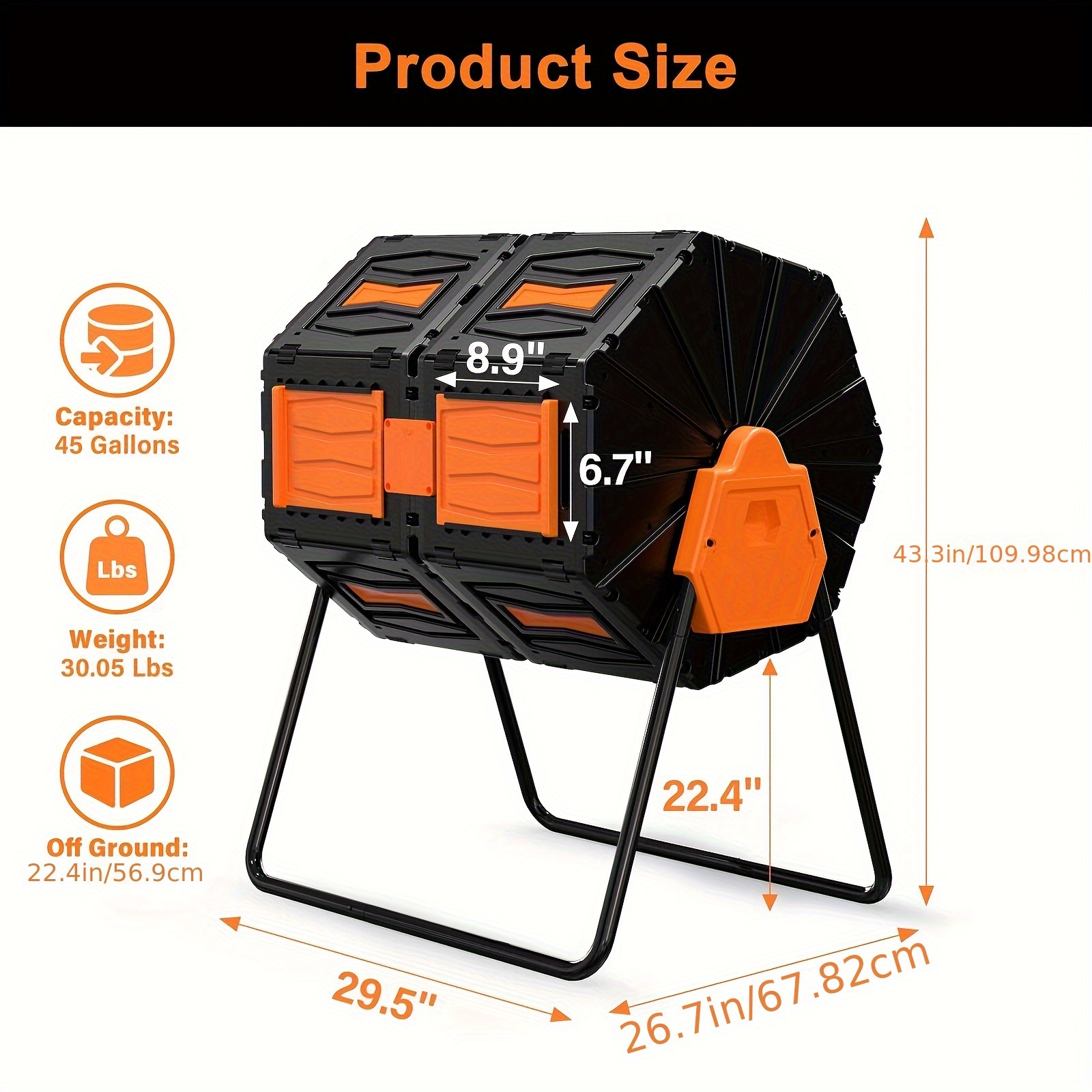 Composting Bin Double Rotating Batch Composting Bin - Temu