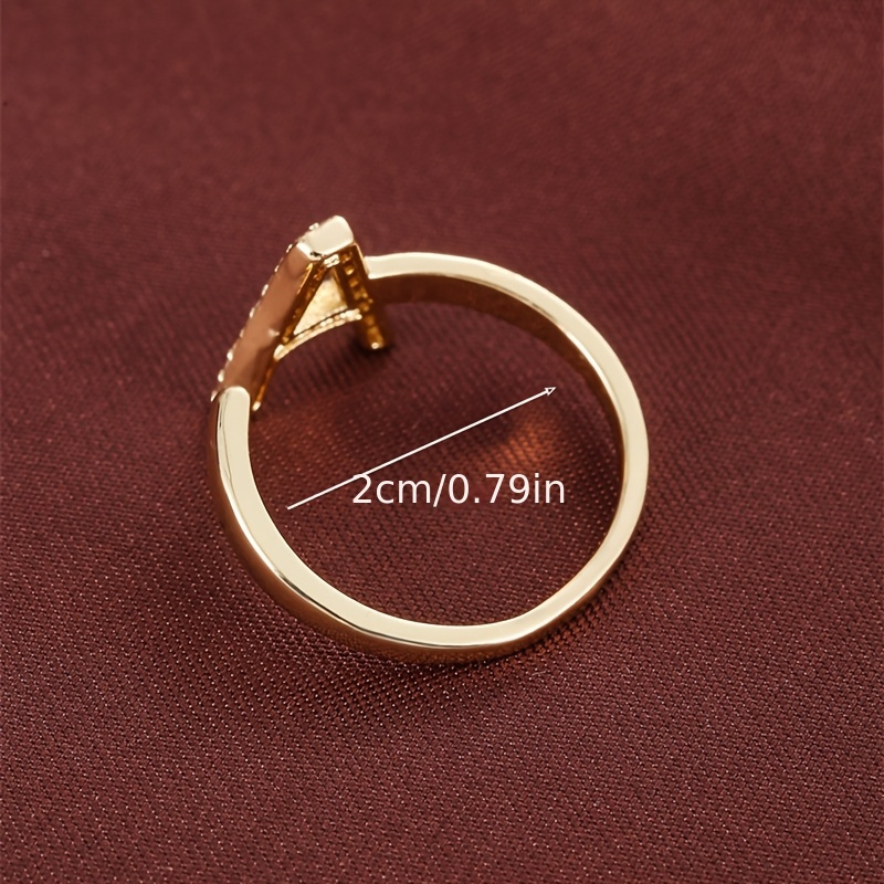 Letter Set Zirconia Women's Ring