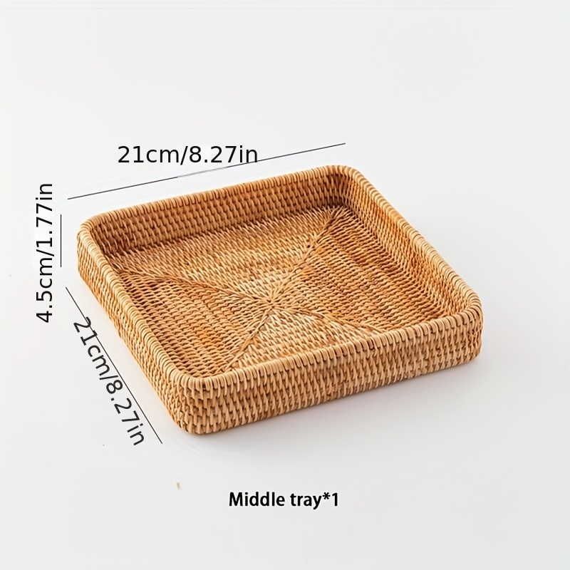 Rattan Basket New Handwoven Storage Basket Rattan Storage - Temu