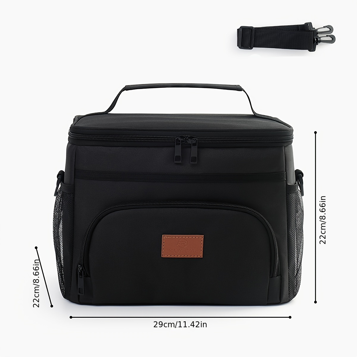 TEMU Large Capacity Insulated Lunch Bag, Lunch Boxes, Bento Boxes, Back To School, Portable Lunch Box, Large Capacity Cold Bag, Picnic Bag, Thermal