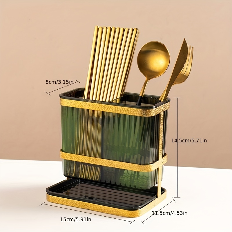 Wall Mounted Utensil Caddy for Flatware Organization