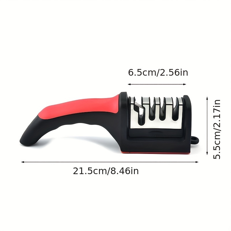 Multi-functional Four Stages Knife Sharpener, Stainless Steel
