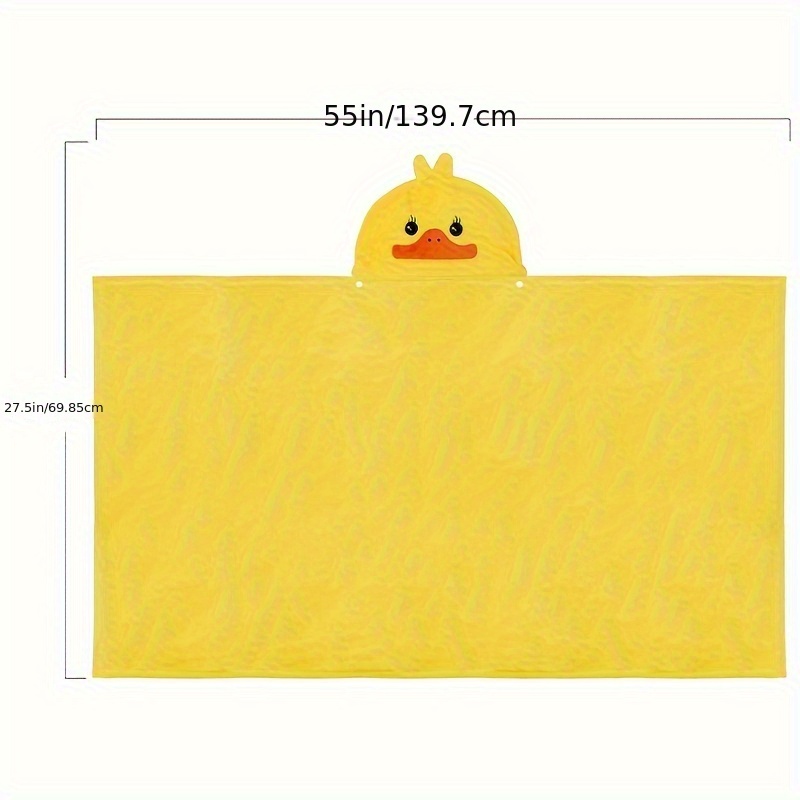 1pc baby hooded bath towel ultra soft and   absorbent cartoon duck pattern bath towel suitable for babies toddlers infants newborns and baby products gifts for boys and girls 27 5 x 55 inches details 6