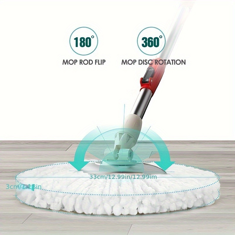 1pc   manual     mop with steel basket and plate multifunctional rotating mop for   room bathroom toilet no electricity needed plastic material details 9