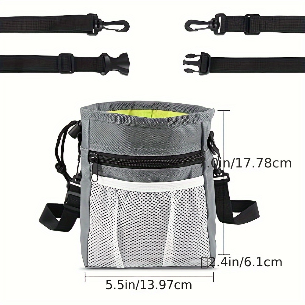 Bolsa de golosinas para perros para entrenamiento con dispensador de bolsas  de excrementos, contenedor de croquetas para mascotas en la cintura