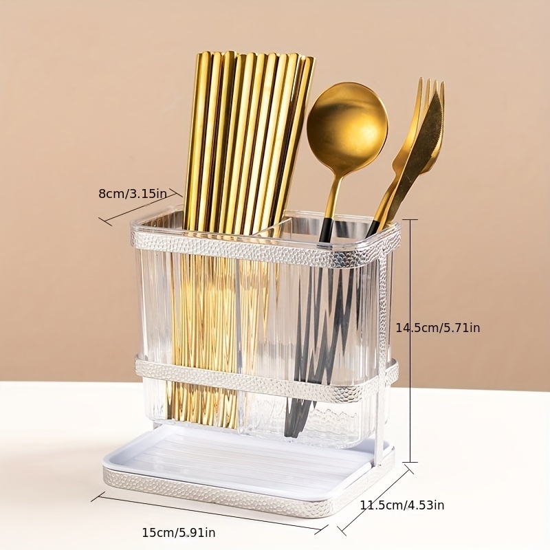 Wall Mounted Utensil Caddy for Flatware Organization
