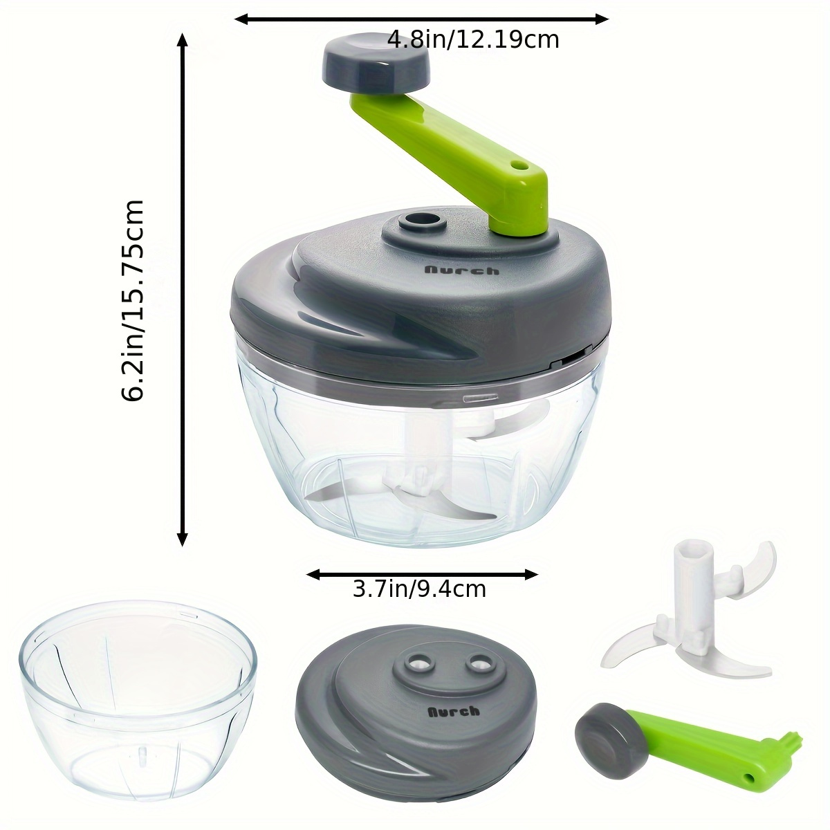Manual Food Processor Vegetable Chopper, Ourokhome Portable Hand Pull  String Garlic Mincer Onion Cutter For Veggies, Ginger, Fruits, Nuts, Herbs,  Etc., 2 Cup, Grey - Temu United Arab Emirates