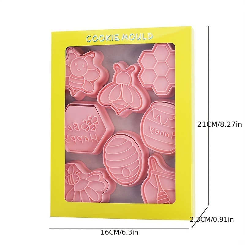 Honey Bee Cookie Cutters, Honeycomb Bee Pastry Cutters, Cute