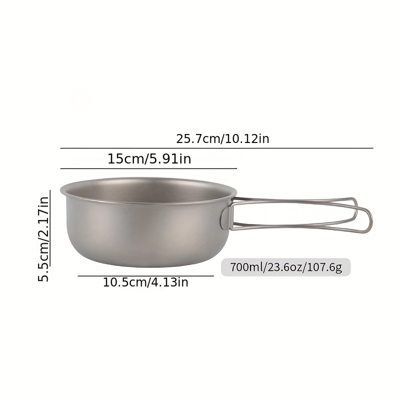 Pure Titanium Camping Frying Pan Outdoor Portable Foldable Temu