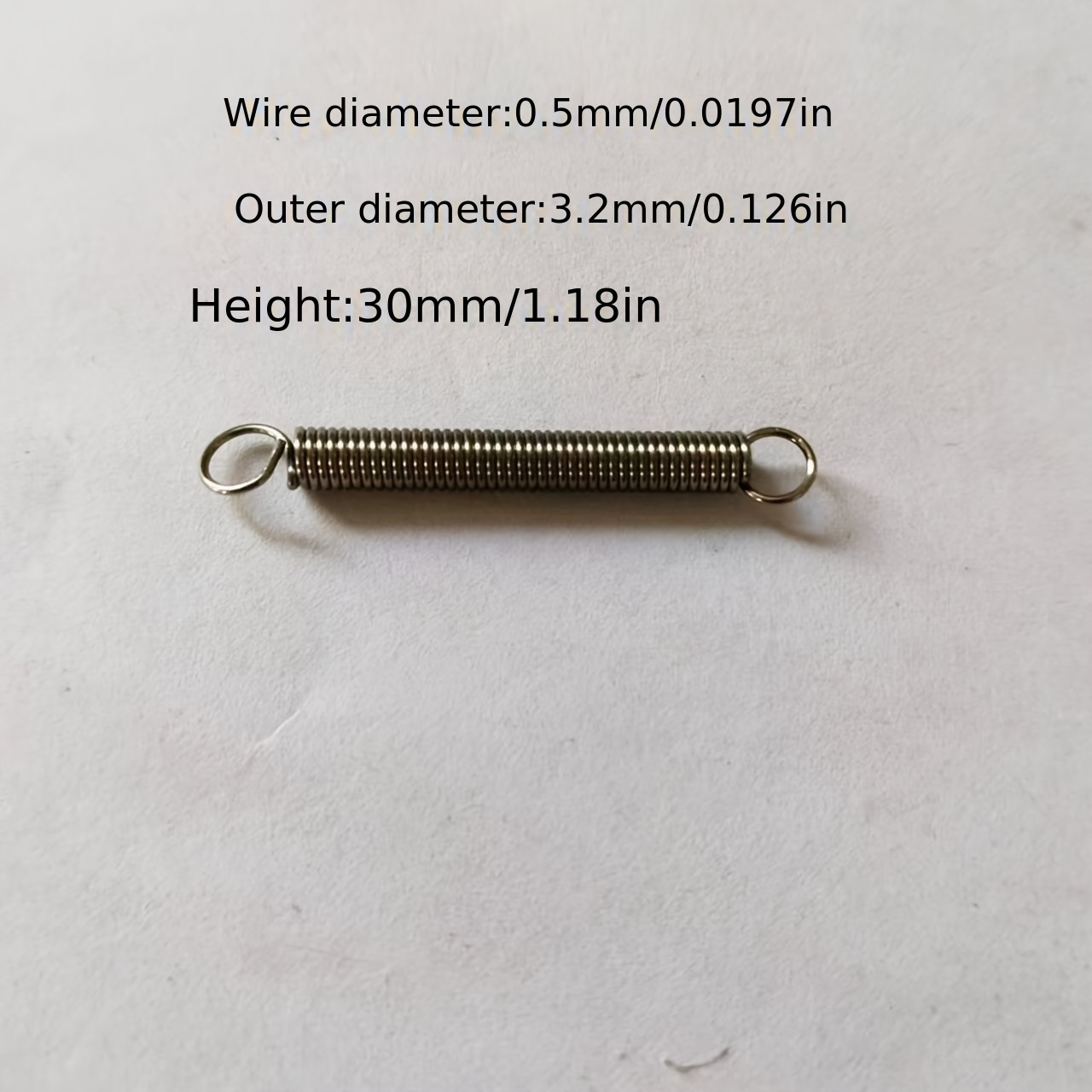 20pcs muelles de precisión, 0.5mm x 3.2mm x 30mm, muelles de tensión elásticos para reparación y  , piezas pequeñas 5