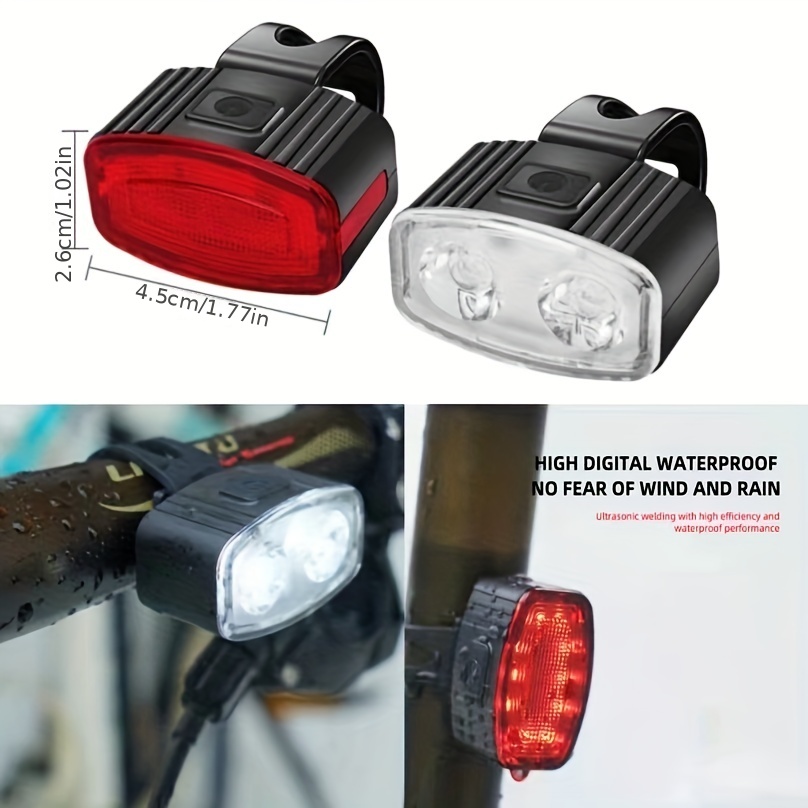Luces Bicicleta, 4000mAh USB Recargable 800 Lumens Super Brillante LED  Potente LUZ Bicicleta Delantera y Trasera Impermeable Linterna para  Bicicleta
