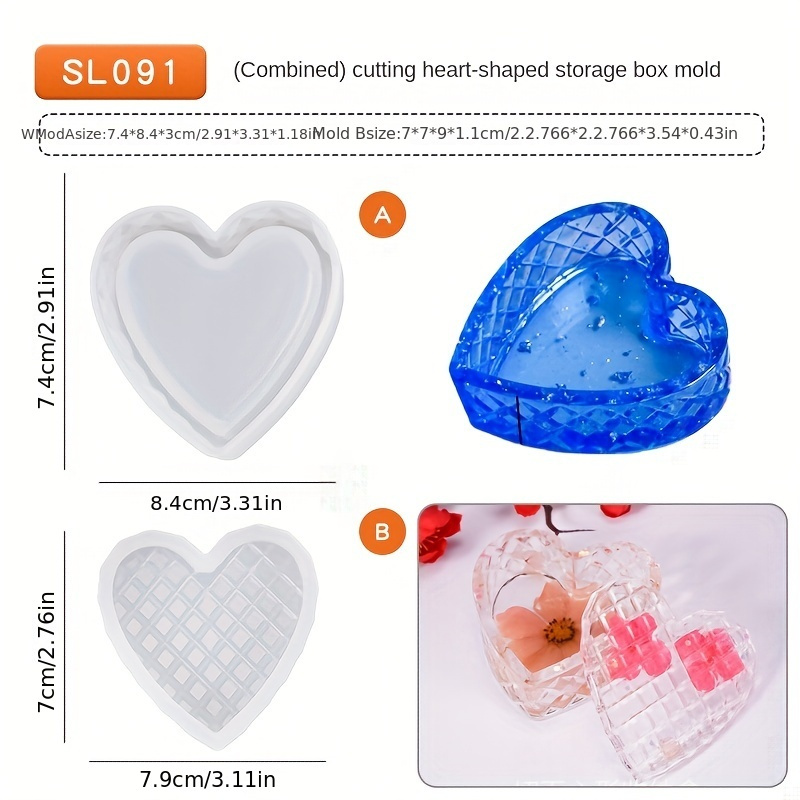 LIZHOUMIL Drawer Storage Box Resin Molds Silicone, 3 Layer Drawer Jewelry Box Drop Glue Mold, Resin Casting Jar Drawer Silicone Molds, Silicone Epoxy Molds