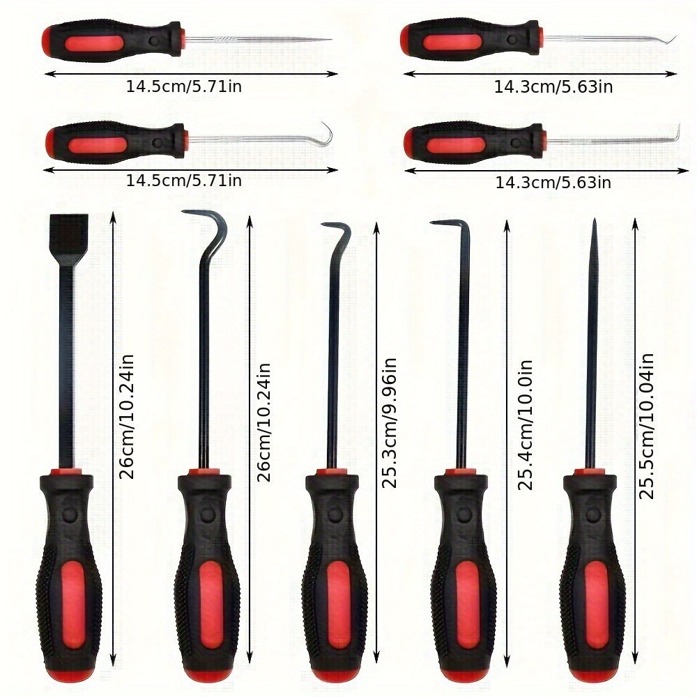 WORKPRO 9Pc Precision Pick Hook Set With Scraper Automotive Electronic Hand  Tool