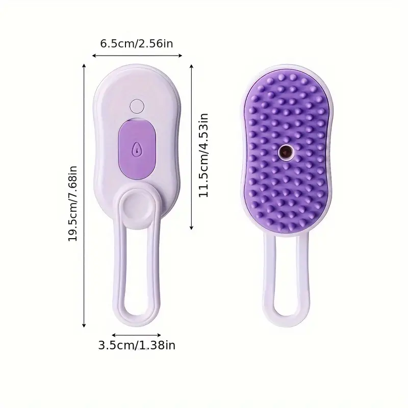 no rinse cleaning brush for pets steam fluff removal massage comb pet bath brush pet automatic hair removal spray and anti static massage comb for grooming details 0